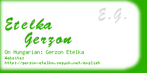 etelka gerzon business card